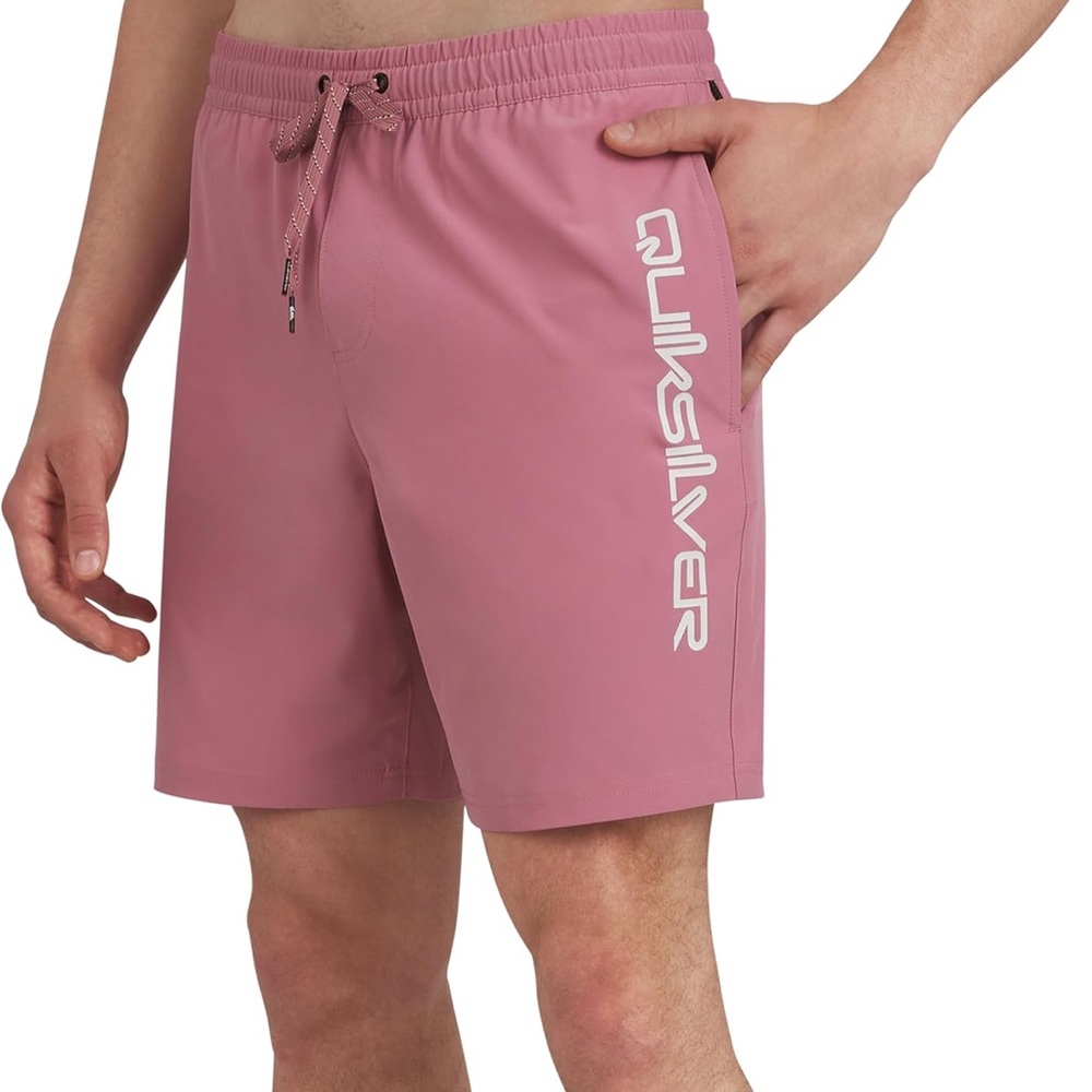Quiksilver Men's Dusty Rose Swim Trunks Comfort Liner Size Medium NWT